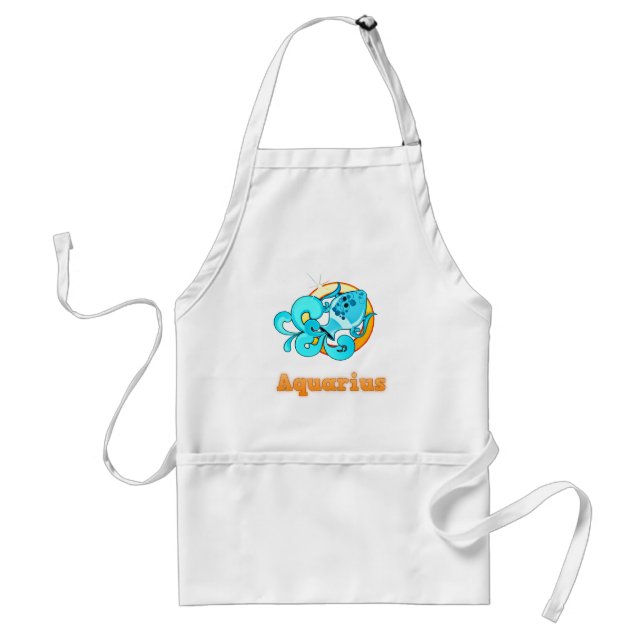 Aquarius illustration adult apron (Front)