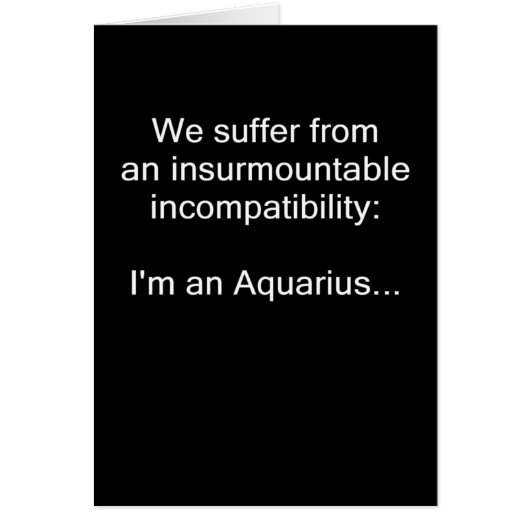 Aquarius Incompatibility Cards (Front)
