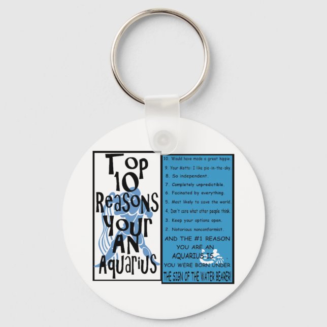 Aquarius Keychain (Front)