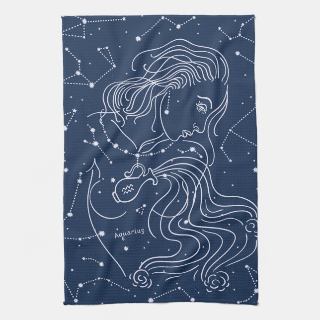 Aquarius Kitchen Towel (Vertical)