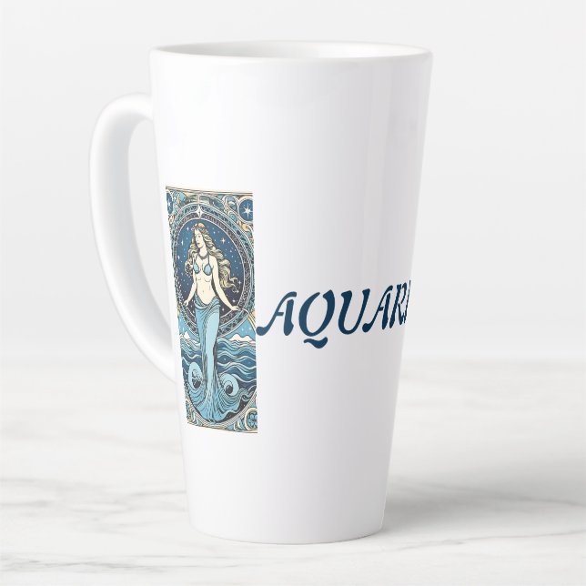 Aquarius Latte Mug (Left Angle)