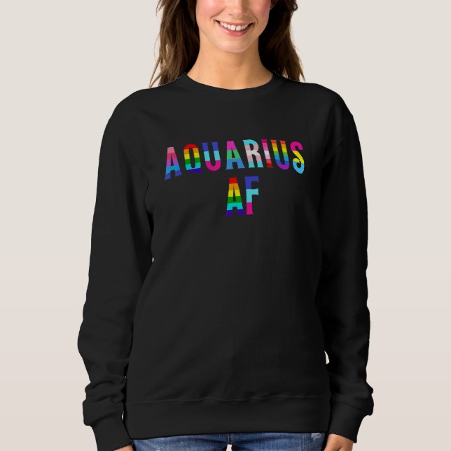 Aquarius Lgbt Flag Gay Pride Transgender Rainbow H Sweatshirt (Front)