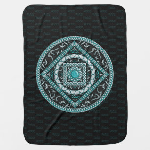 Aquarius Mandala Baby Blanket