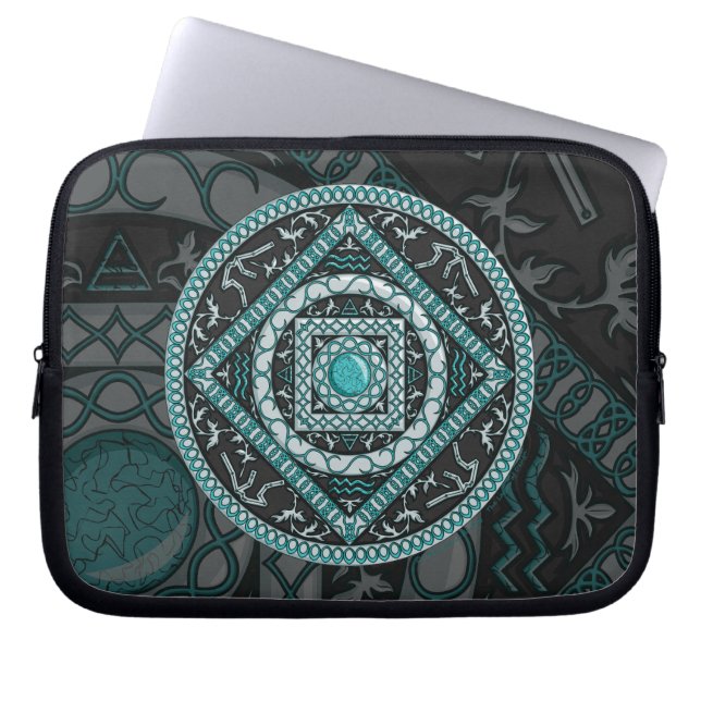 Aquarius Mandala Laptop Case (Front)