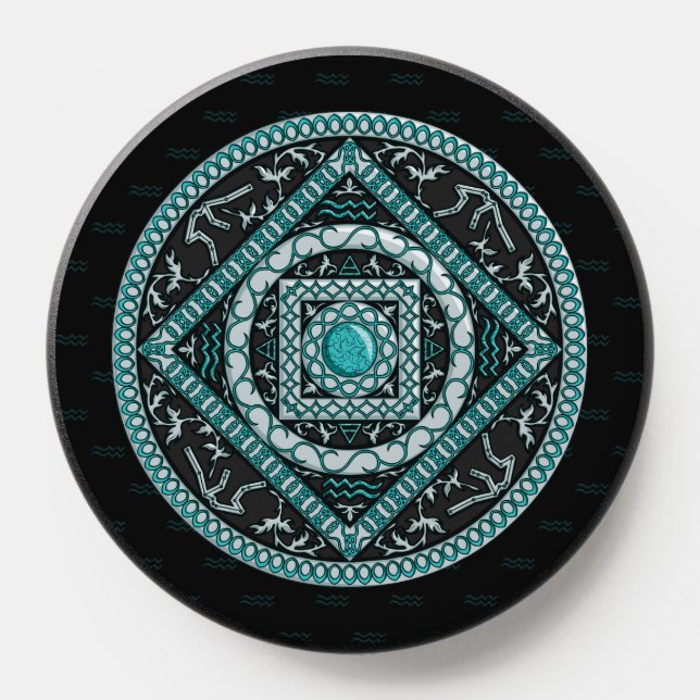 Aquarius Mandala PopSocket (Popsocket)