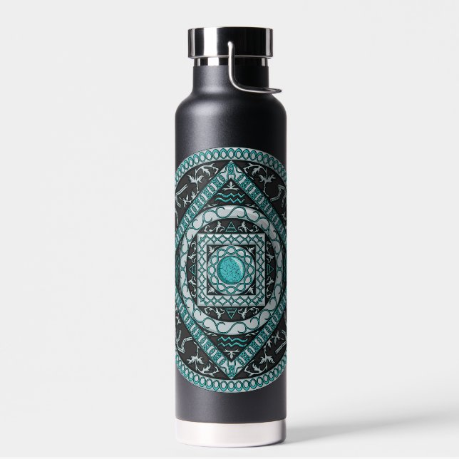 Aquarius Mandala Water Bottle (Left)