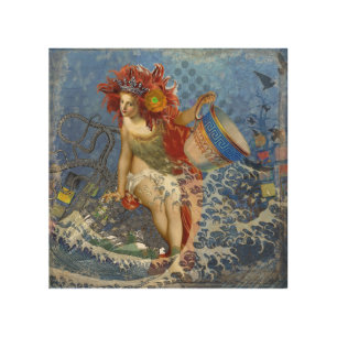 Aquarius Mermaid Gothic Blue Art