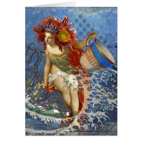 Aquarius Mermaid Gothic Blue Art