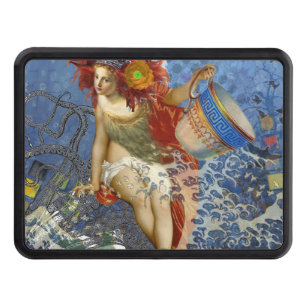 Aquarius Mermaid Gothic Blue Art Hitch Cover