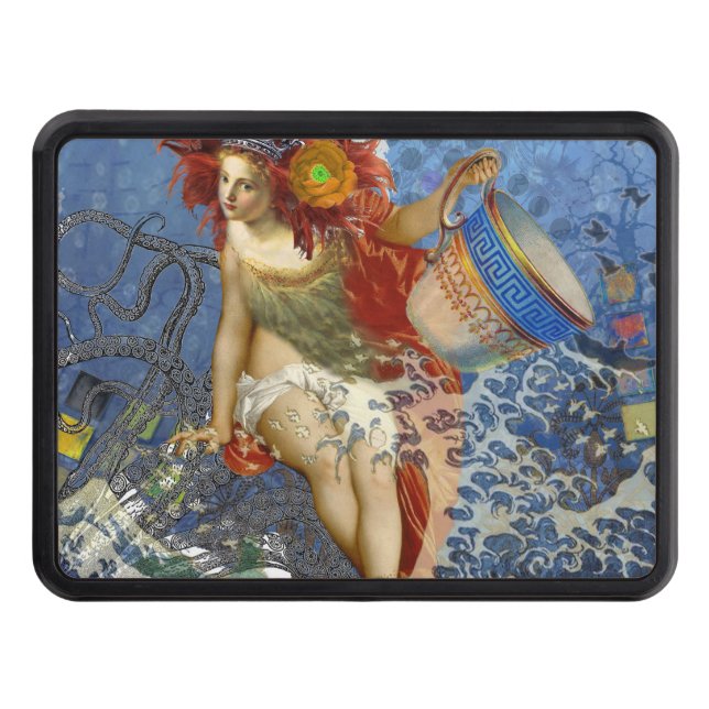 Aquarius Mermaid Gothic Blue Art Hitch Cover (Front)