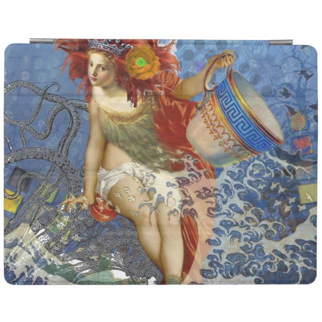 Aquarius Mermaid Gothic Blue Art iPad Smart Cover (Horizontal)
