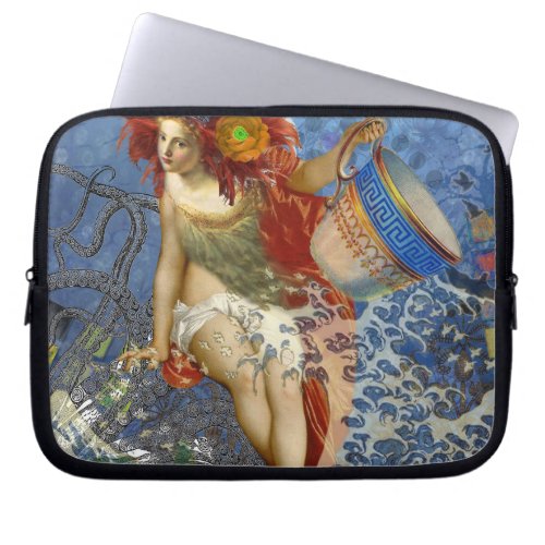 Aquarius Mermaid Gothic Blue Art Laptop Sleeve