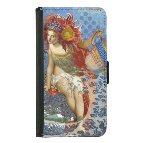 Aquarius Mermaid Gothic Blue Art Wallet Phone Case For Samsung Galaxy S5