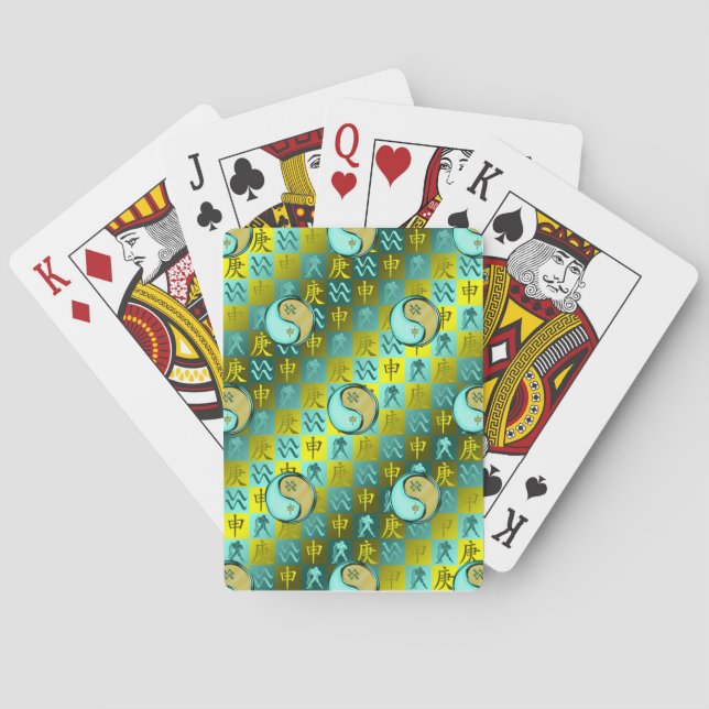 Aquarius & Metal Monkey Poker Cards (Back)