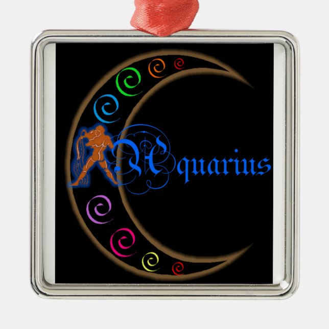 Aquarius Metal Ornament (Front)