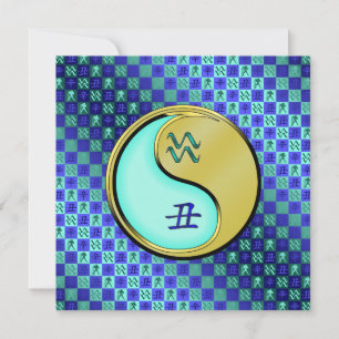 Aquarius & Metal Ox Card