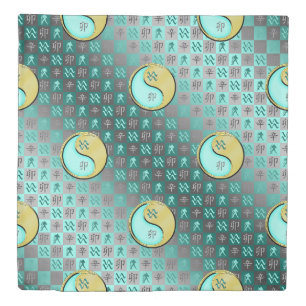 Aquarius & Metal Rabbit Duvet Cover