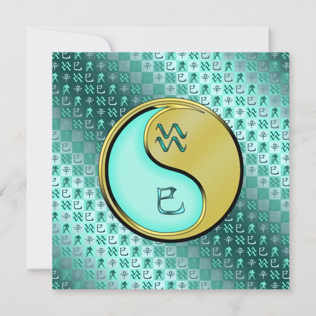 Aquarius & Metal Snake Card (Front)