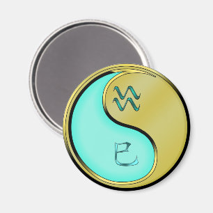 Aquarius & Metal Snake Keychain Magnet