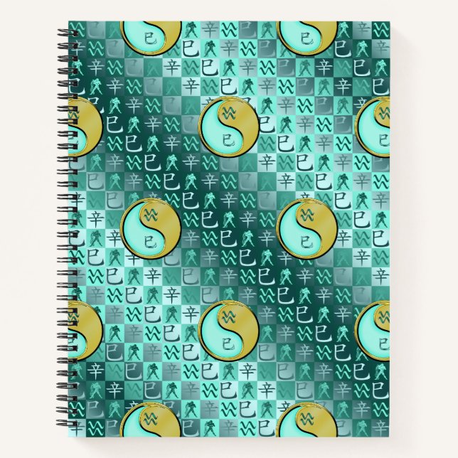Aquarius & Metal Snake Notebook (Front)