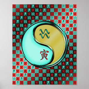 Aquarius & Metal Tiger Poster