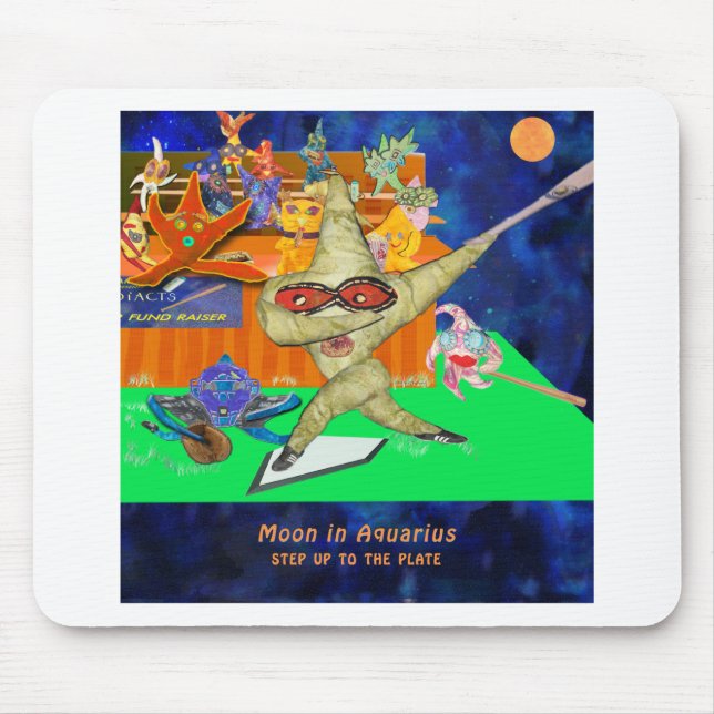 Aquarius Moon Mouse Pad (Front)