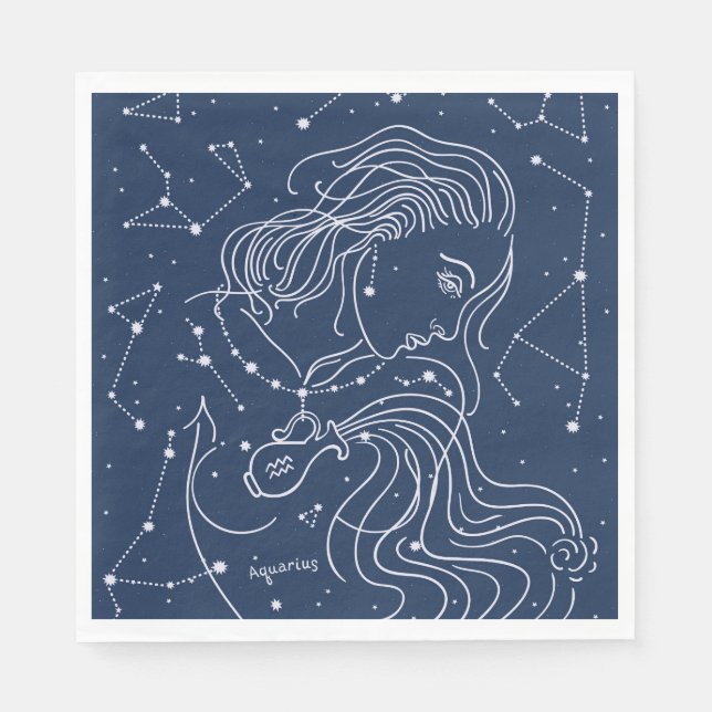 Aquarius Napkins (Front)