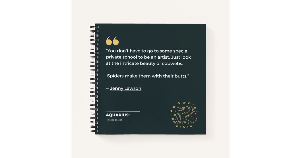 Aquarius notebook | Zazzle