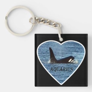 Aquarius Orca West Coast Community Personalized Keychain