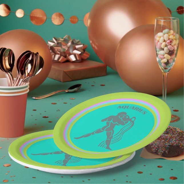 Aquarius Paper Plate (Multi)