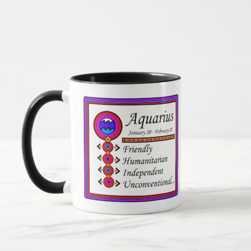 Aquarius Personality Traits 11oz Combo Mug