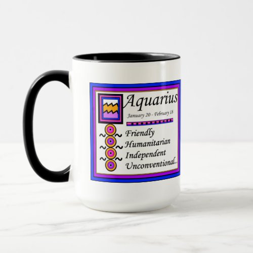 Aquarius Personality Traits 15oz Combo Mug