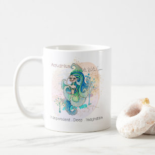 Aquarius Personality Traits Zodiac Sign Name Coffee Mug