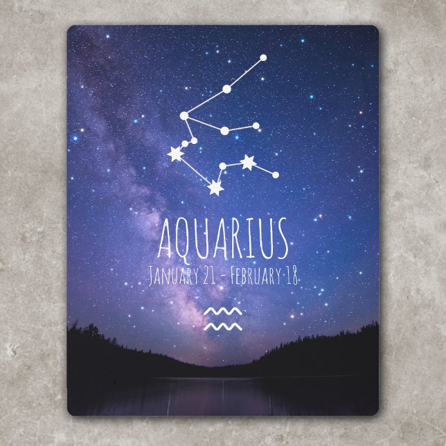 Aquarius | Personalized Astrology Constellation Metal Print (Creator Uploaded)