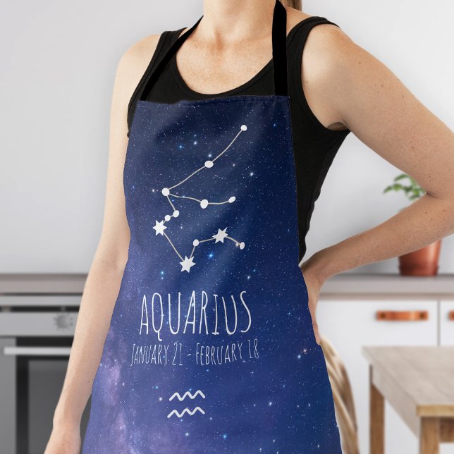 Aquarius | Personalized Zodiac Constellation Apron (Creator Uploaded)