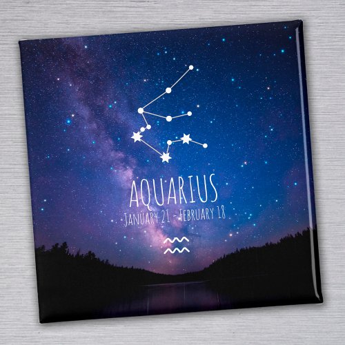 Aquarius  Personalized Zodiac Constellation Magnet