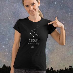 Aquarius Personalized Zodiac Constellation T-Shirt