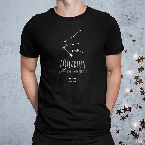 Aquarius  Personalized Zodiac Constellation T_Shirt