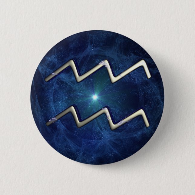 Aquarius Pinback Button (Front)
