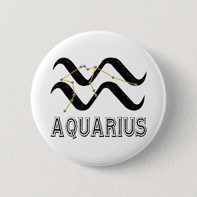 Aquarius Pinback Button (Front)