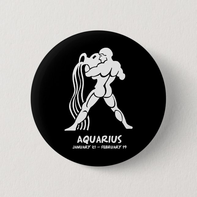 Aquarius Pinback Button (Front)