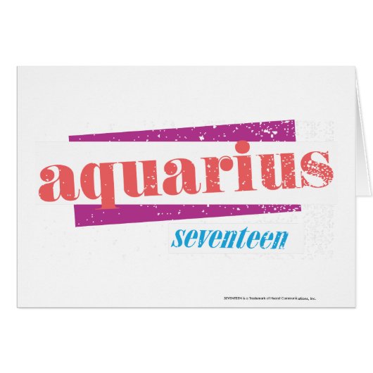 Aquarius Pink Cards (Front Horizontal)