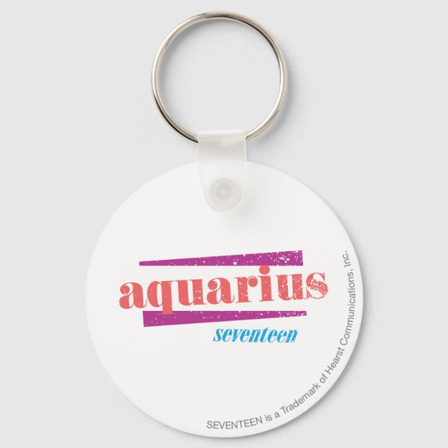 Aquarius Pink Keychain (Front)