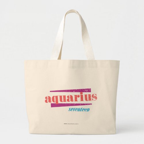 Aquarius Pink Large Tote Bag