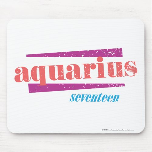 Aquarius Pink Mouse Pad