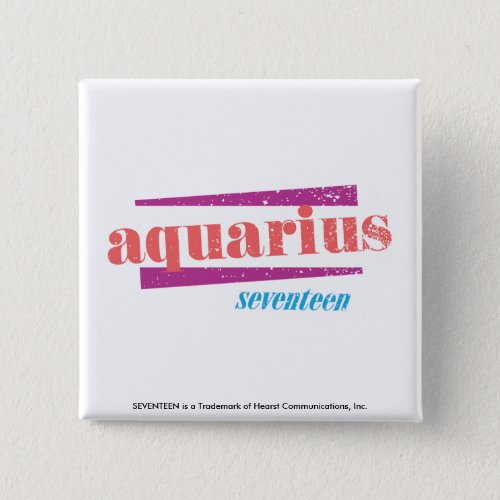 Aquarius Pink Pinback Button