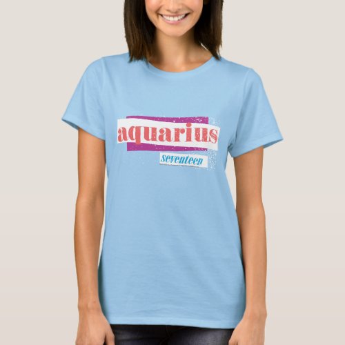 Aquarius Pink T_Shirt