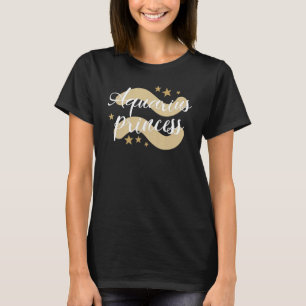 Aquarius Princess Zodiac Sign T-Shirt