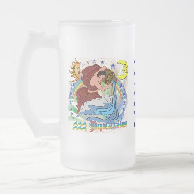 Aquarius-Product-Design-2 Frosted Glass Beer Mug (Left)