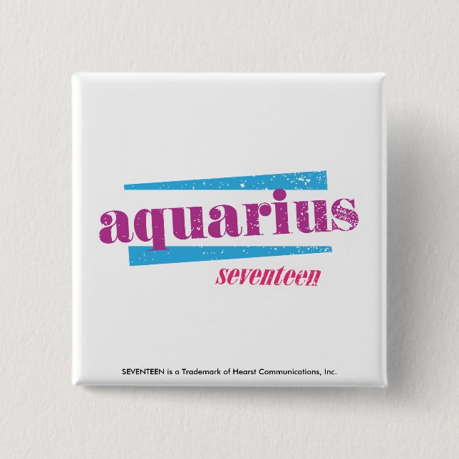 Aquarius Purple Pinback Button (Front)